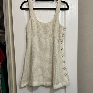 Zara cream tweed dress